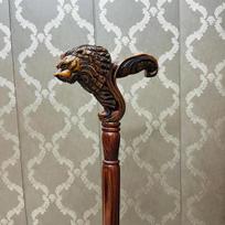 Rankų darbo medinė lazda su liūto galva Karališko dizaino lazdelė 93,98 cm Dovana tėvui, motinai, seneliui, senelei, vestuvių metinėms