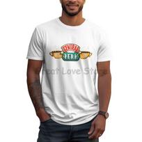 Central Perk Friends Print TShirt Men Summer Cotton Short Sleeve Tees Tops Casual Graphic Oversized T Shirts Daily Streetwear S