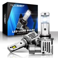 NOVSIGHT HB4 55W 12000LM LED Headlights Sharp Compliant with New Vehicle Inspection LED High Set of 2 Non-Polarity HB4, Cut-Off Line, 6500K, balta
