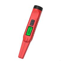 Handheld Metal Detector Adjustable Sensitivity LED Light for Security Check Use raudona