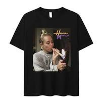 Miley Cyrus Juokingi marškinėliai su rūkymu Hannah Montana Estetika Vintažiniai marškinėliai Vyrams Moterims Vasariniai Didelio dydžio Medvilniniai Marškinėliai Viršutiniai Drabužiai 4XL