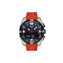 Tissot T-Touch Series Quartz Movement 100M Water Resistant Watch 45Mm Black Dial Stainless Steel Case Silicone Strap Men watches T091.420.47.057.03 Black Dial