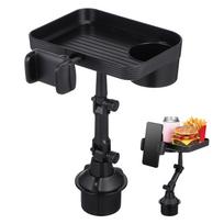 Vehicle Cup Holder Tray With Phone Stand Universal Car Interior Organizer Travel Essentials Auto Drink Holder Phone Mount Accessory juoda