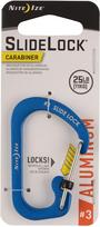 Nite Ize SlideLock aliumininis karabinas, mėlynas CSLA3-03-R6
