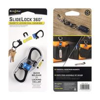 Nite Ize – „SlideLock“ 360° magnetinis dvigubas karabinas – mėlynas – MSBL-03-R7