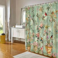 Quick Dry Easy Clean Shower Curtain With Hooks Waterproof Anti-mold Cute  Style Multi-scene Use For Bathtub Privacy Protection 90x180cm