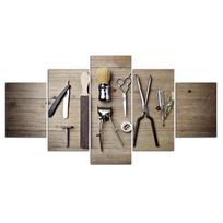 5 Pieces Fashion Barber Posters Modern Wall Art Canvas Pictures Hair Dressing Paintings Home Decor for Living Room NO FRAME 20x35 20x45 20x55cm