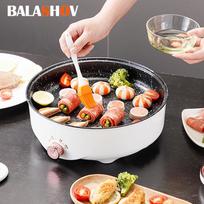 220V MultiCooker Househould Barbecue Fried Steak Fish Omelette Frying Pan Non-stick Electric Machin EU Plug EU balta