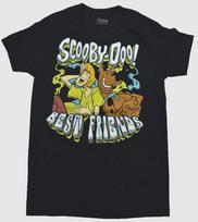 Scooby-Doo Mens Scooby And Shaggy Best Friends Black Shirt New Small 2XL