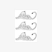 Herbal Domineering Personality Leopard Tattoo Sticker Semi-Permanent Ins Tattoo Sticker Waterproof Lasting Men And Women 7*10