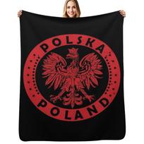 Polska Polish Eagle Vintage Distressed Poland Coat Of Arms Throw Blanket Soft Home Decor Blanket for Couch Bedroom 75x100cm