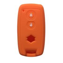 Silica Gel Car Key Cover Cap for Suzuki SX4 Grand Vitara 2007 XL-7 Sport Scorss Swift 2010 Car Keys Case for Keychain Alarm oranžinė