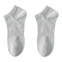 Mesh Men's Socks - Pure Cotton, Sweat-absorbing, Anti-odor, Short Socks, Antibacterial, Skin-friendly Cotton Socks, Pure Cotton Jacquard Socks 1 pair šviesiai pilka spalva