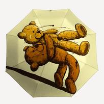 1pc Teddy Bears Automatic Open/Close Umbrella Compact Folding Umbrella, All-Season Portable Umbrella for Women/Men F1124316