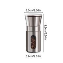 Manual Stainless Steel Salt Pepper Mill Grinder Bottle Adjustable Coarseness for Home Kitchen Party Dining Table