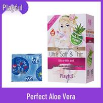 Wanmei Hyaluronic Acid Aloe Condoms, Water-Soluble Formula, 100 pcs for Men