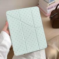 Pencil Slot Funda Case for Ipad 2017 10.5 Inch Pro 11 2nd 3rd 4th IPad 10th Generation 10.2 9th 8th 7th Green Polka Dot Print ipad mini6 8.3