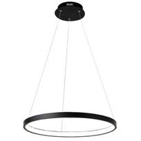 Juodas matinis Led pakabinamas šviestuvas "žiedas" 40cm