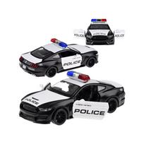 Metalinis policijos automobilis Ford Shelby GT350 mastelio 1:32 žibintų švyturėliai ZA4610