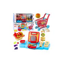 Parduotuvės rinkinys: Kasa, Krepšelis, Maisto produktai, Šviesos, Garso efektai, Spalvotas
