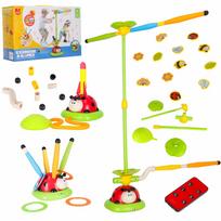 Interaktyvus sportinis žaidimas besisukantis stulpas Ladybird target throw 5in1