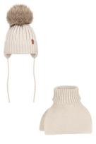 Czapka z golfem dla malucha aurelio - beige