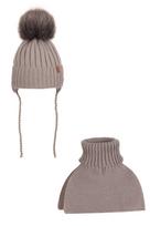 Czapka z golfem dla malucha aurelio - brown