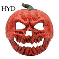Easy Ventilation Costume Masque Scary Pumpkin Halloween for Adults, Horror Full Face Cosplay Secret Room Escape Prop Costume, Creepy Foam Party tamsiai oranžinės spalvos