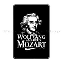 Wolfgang Amadeus Mozart Classical Music Composer Metal Sign Plaques Classic Designing Customized Printing Club Tin Sign Poster 20x30cm（7.8x11.8inch）
