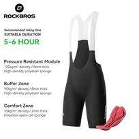 ROCKBROS Summer Cycling Bib Shorts Lightweight Breathable Anti-slip Bib Pants Elastic Comfortable Soft Pad Men Cycling Shorts Asia L(EUR M)