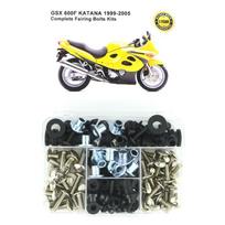 Fit For Suzuki GSX600F KATANA 1999 2000 2001 2002 2003 2004 2005 Motorcycle Completed Full Fairing Bolts Kits Clips Screws Steel sidabras