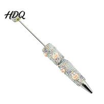 Unique Luminous Office Pen DIY Glow-in-the-Dark Diamond Beaded Pen Rhinestone Ballpoint Pens with Cartoon Charms Cute Glitter Writing Decorative K