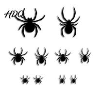 Flashing LED Wall Sticker Halloween Stickers Glow-in-the-Dark Bat & Spider Decorations Battery-Powered Hanging Ornaments Self-adhesive for B black