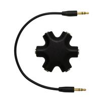 5 Port 3.5mm Music Splitter Adapters For Multiple User Listen Fast Speed Signal Transfer Flexible PVC Cable Construction juoda