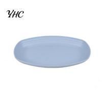 Fruit Plate Practical Anti-slid Base Food Widely Used Anti-scratch Plastic Meal for Home Lightweight mėlyna
