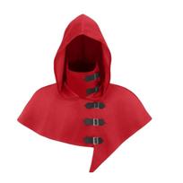Solid Color Pirate Cosplay Cap Ethnic Style Cosplay Cape Scarf  Renaissance Fair raudona