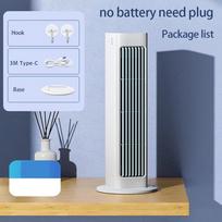 Wall-Mounted Bladeless Tower Fan 3 Modes Strong Wind Air Cooler Fan Wall Hanging Air Conditioner Fan for Bedroom Living Rooom