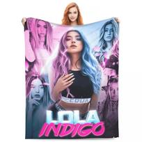 Lola Indigo Spanish Singer Dancer Flannel Blanket Soft Durable Throw Blanket for Bedroom Travel Office Fashion Bedspread Size: 75*100cm, Weight: 230 GSM