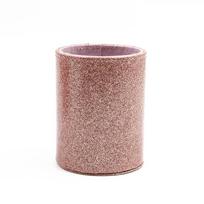 PU Glitter Pen Holder Shiny Pencil Cup for Women Girls Luxury Stand Makeup Brush Holder Organizer Cup Gift for Desk Office (Pink,10x9x10cm) rožinė