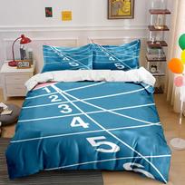 Numbered race track lanes. Bedding sets Duvet cover sets Duvet covers Pillowcases(1*Duvet Cover 2*Pillowcases without duvet insert) 135x200cm
