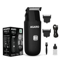 AGARO Beard Trimmer, 60 mins run time with Type C, 2pcs limit comb - 1mm & 3mm, Protective Cap, Washable Trimmer Head Trimmer for Men MT7007
