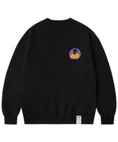 Graver [Unisex] Diego Smile Sweatshirt_Black Black_White Logo/M