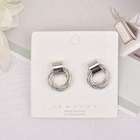 SUMENG Retro Metal Gold Color Multiple Small Circle Stud Earrings for Women Korean Fashion Wedding Party Jewelry Gifts 2024 sidabras