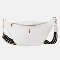 Capri - balta odinė juosmens krepšys crossbody white