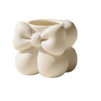 3D Printed Bow Pen Holder Creative Makeup Brush Storage Case Cute Desktop Organizer  Desktop Silk White