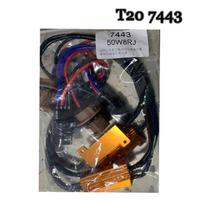 2x 1157 BAY15D 7443 W21/5W 3157 P27/7W Canbus resistor 50W 8ohm Fast Hyper Flash Error Code Canbus Decoder T20 7443 50W