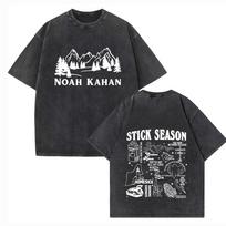 Noah Kahan Stick Season Marškinėliai Vintage Harajuku Vasariniai Unisex Apvalia Kaklo Iškirpte Trumpomis Rankovėmis Reguliaraus Kirpimo Medvilniniai Marškinėliai Su Spaudiniais S įvairiaspalvis