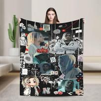 chishiya shuntaro Alice in Borderland Blanket Warm Funny Plush Throw Blanket For Outdoor Decorative Flannel Bedspread Bed Cover Size: 75*100cm, Weight: 230 GSM