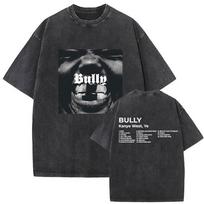 Vintažiniai plauti Kanye West Ye Bully albumo 2026 m. grafiniai marškinėliai vyriški hiphopo stiliaus oversized madingi medvilniniai marškinėliai unisex gatvės apranga S