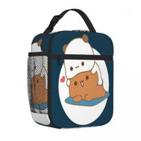 Bestselling Bear And Panda Bubu Dudu Balloon Polka Dot Foldable Lunch Bag Homeschool Dining Durable Lunch Bag One Size